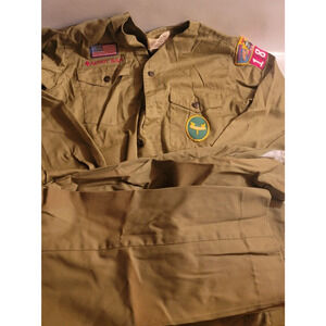 Vintage Green Boy Scouts Shirt And Pants